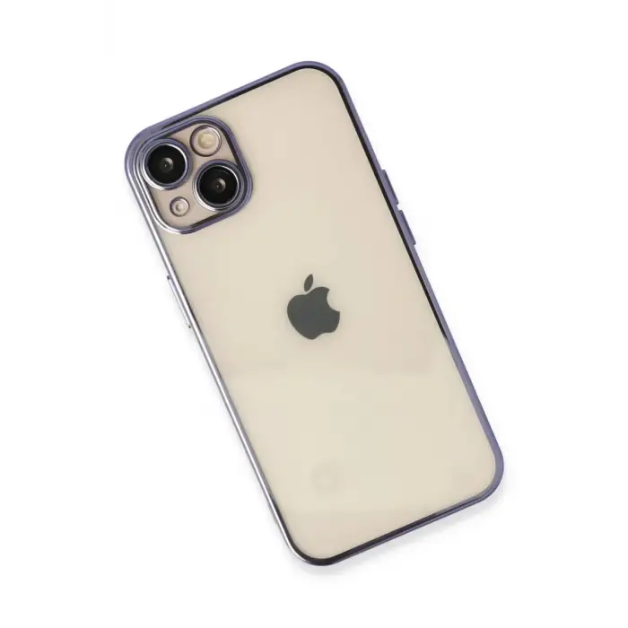 Newface Apple iPhone 13 Kılıf Razer Lensli Silikon - Mor