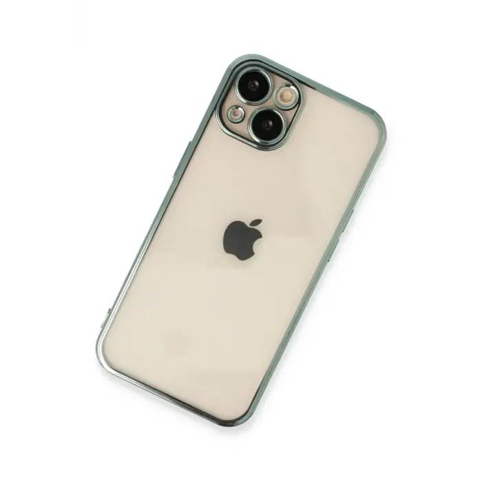 Newface Apple iPhone 13 Kılıf Razer Lensli Silikon - Yeşil