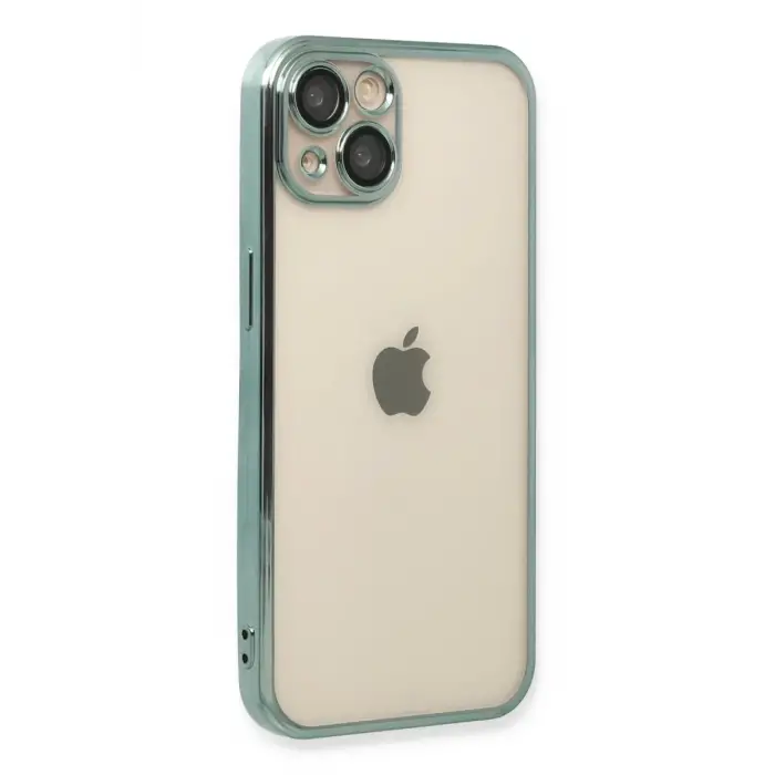 Newface Apple iPhone 13 Kılıf Razer Lensli Silikon - Yeşil