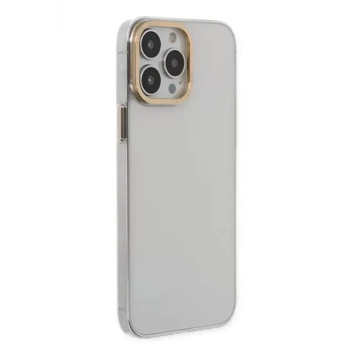 Newface Apple iPhone 13 Pro Kılıf Anka PC Sert Metal Kapak - Şeffaf