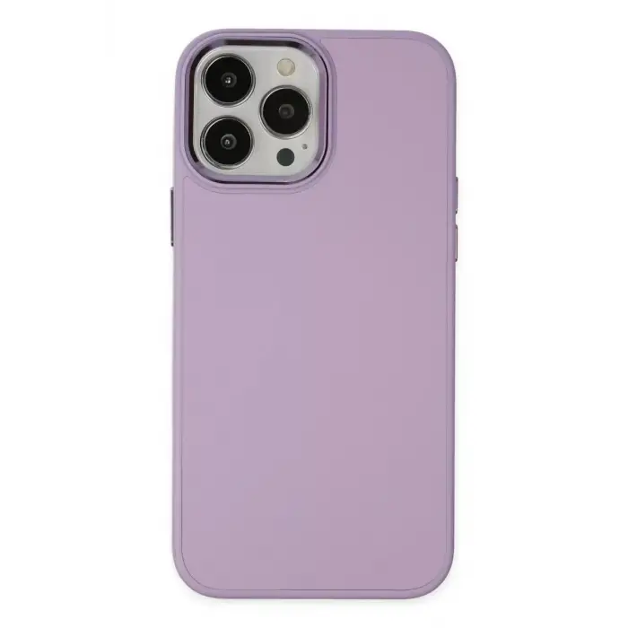 Newface Apple iPhone 13 Pro Kılıf Asya Deri Silikon - Lila