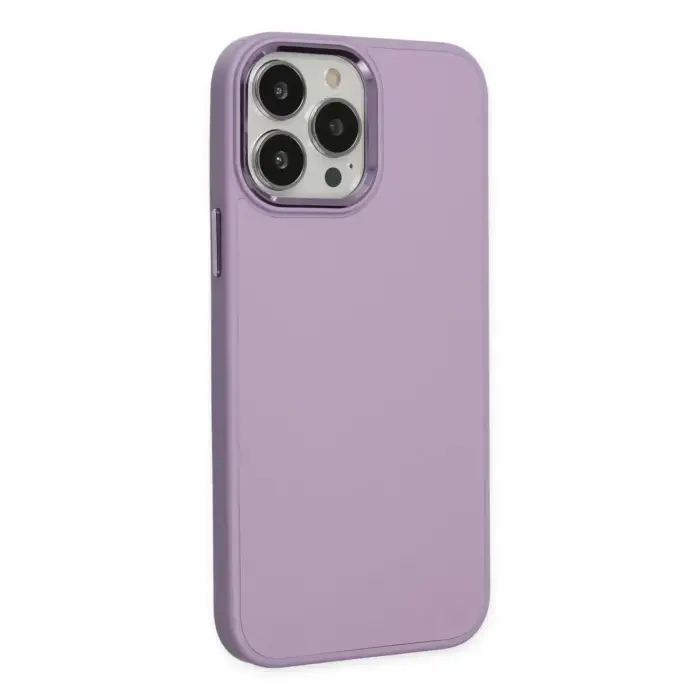 Newface Apple iPhone 13 Pro Kılıf Asya Deri Silikon - Lila