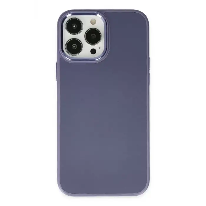 Newface Apple iPhone 13 Pro Kılıf Asya Deri Silikon - Mor