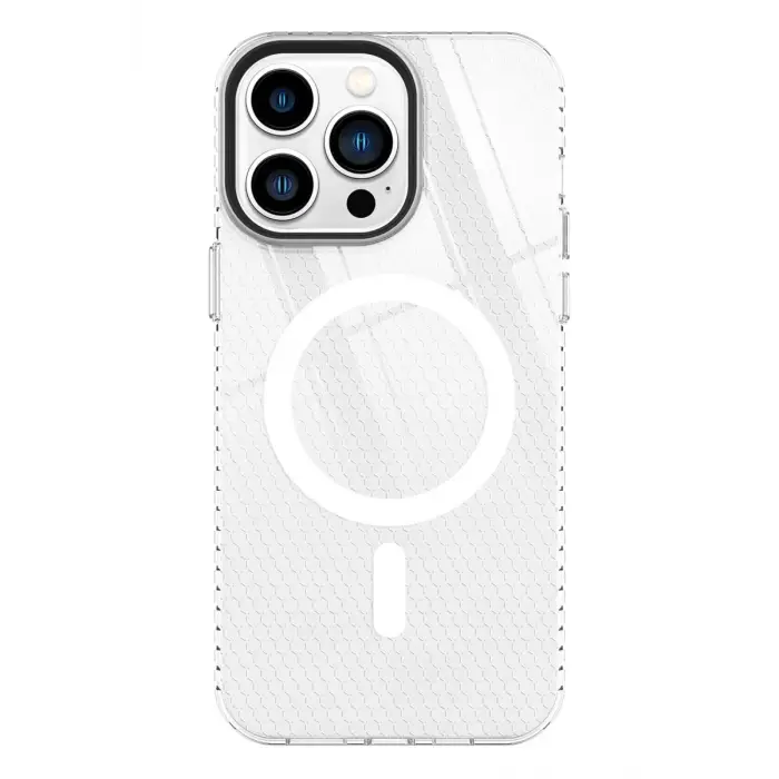 Newface Apple iPhone 13 Pro Kılıf Beta Magneticsafe Silikon - Şeffaf