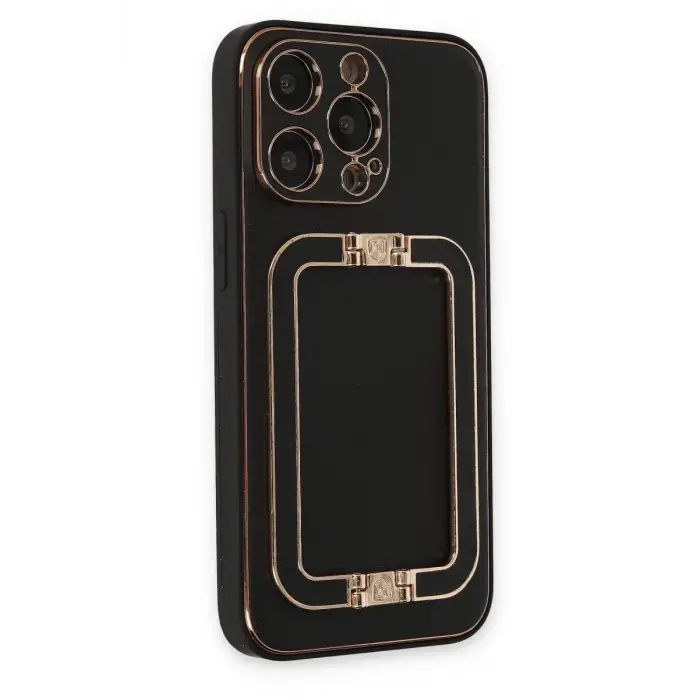 Newface Apple iPhone 13 Pro Kılıf Coco Elit Kapak - Siyah