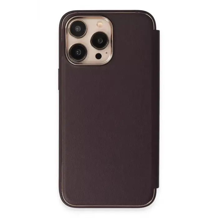 Newface Apple iPhone 13 Pro Kılıf Dolpin Kapaklı - Derin Mor