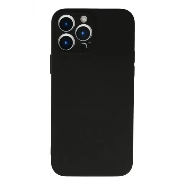 Newface Apple iPhone 13 Pro Kılıf Nano içi Kadife Silikon - Siyah