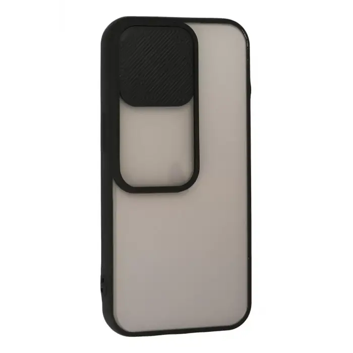 Newface Apple iPhone 13 Pro Kılıf Palm Buzlu Kamera Sürgülü Silikon - Siyah