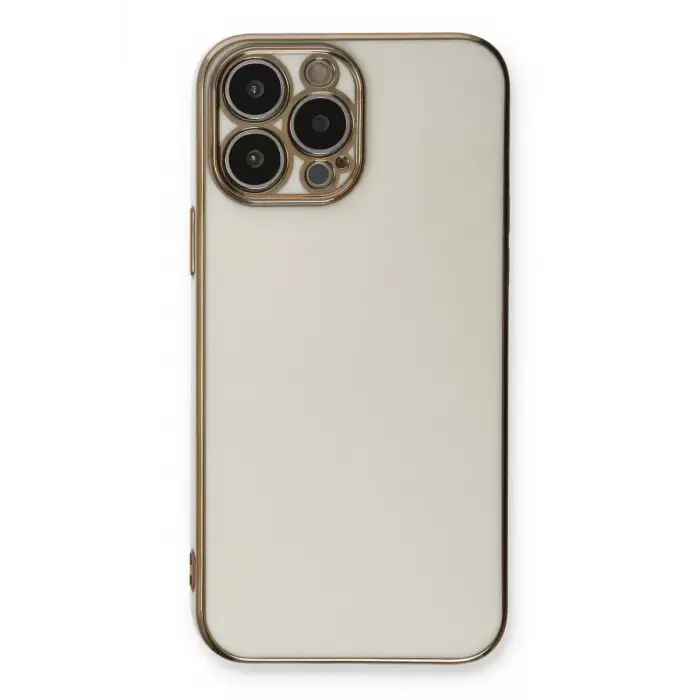 Newface Apple iPhone 13 Pro Kılıf Volet Silikon - Beyaz