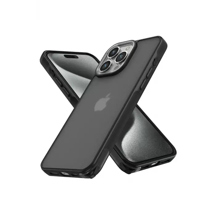 Newface Apple iPhone 13 Pro Max Kılıf Elegant Kapak - Siyah