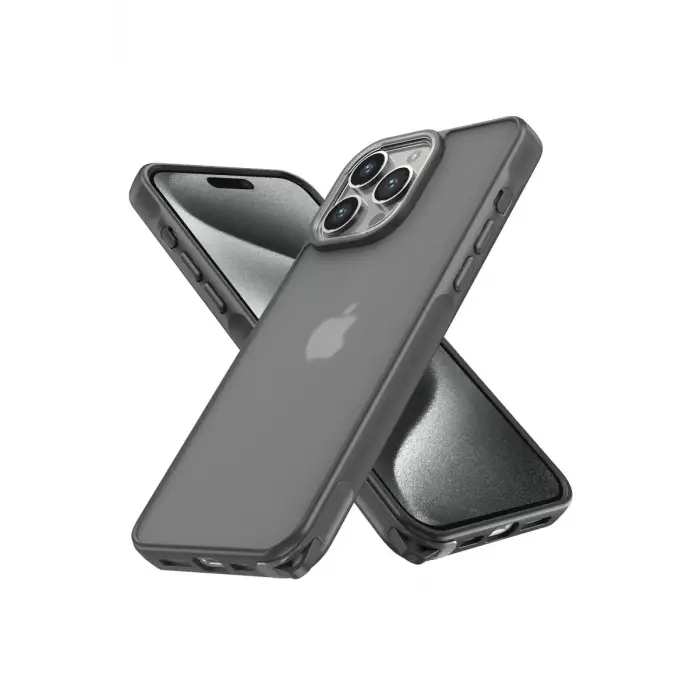 Newface Apple iPhone 13 Pro Max Kılıf Elegant Kapak - Titan Gri