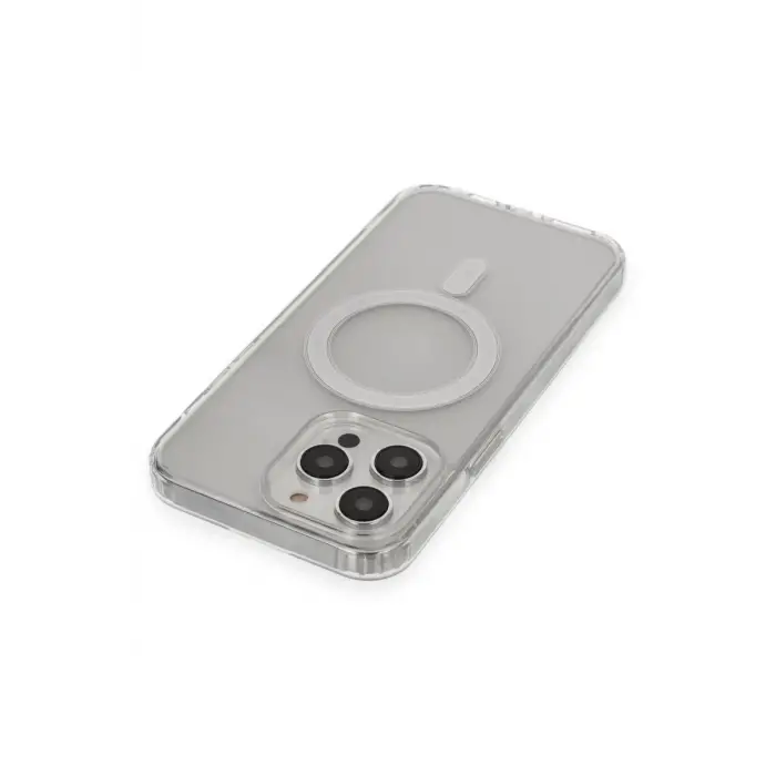 Newface Apple iPhone 13 Pro Max Kılıf Matte Şeffaf Magneticsafe - Şeffaf