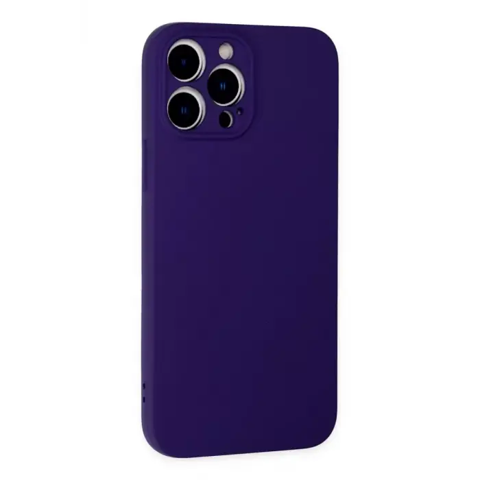 Newface Apple iPhone 13 Pro Max Kılıf Nano içi Kadife Silikon - Mor