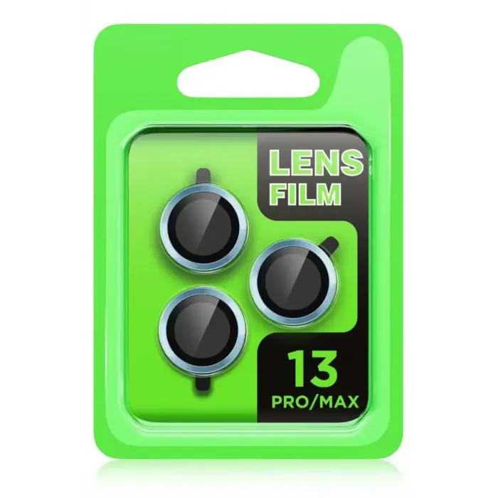 Newface Apple iPhone 13 Pro Max Raze Metal Kamera Lens - Mavi