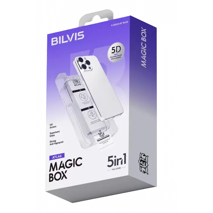 Newface Apple iPhone 14 Bilvis 5in1 3D Magic Cam Ekran Koruyucu - Siyah