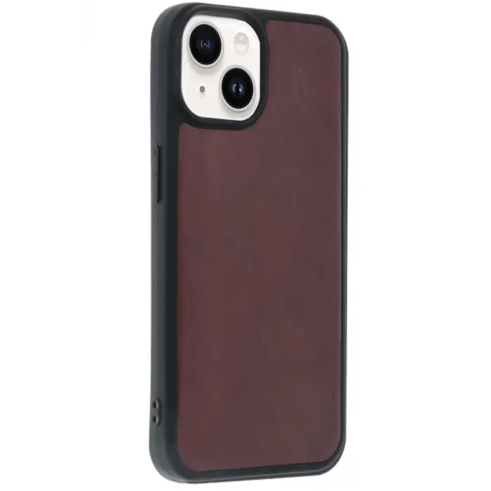 Newface Apple iPhone 14 Kılıf Aras Deri Kapak - Bordo