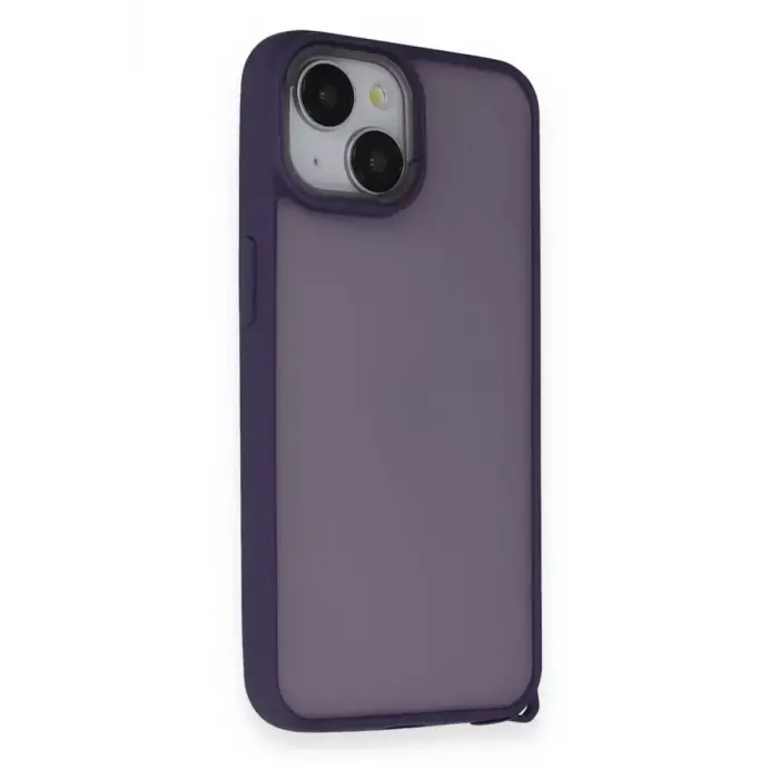 Newface Apple iPhone 14 Kılıf Elegant Kapak - Derin Mor