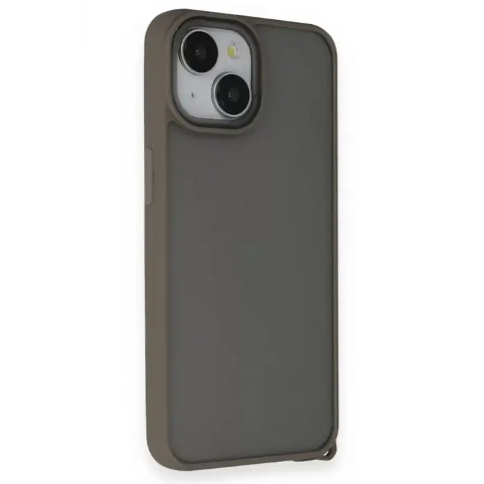 Newface Apple iPhone 14 Kılıf Elegant Kapak - Titan Gri