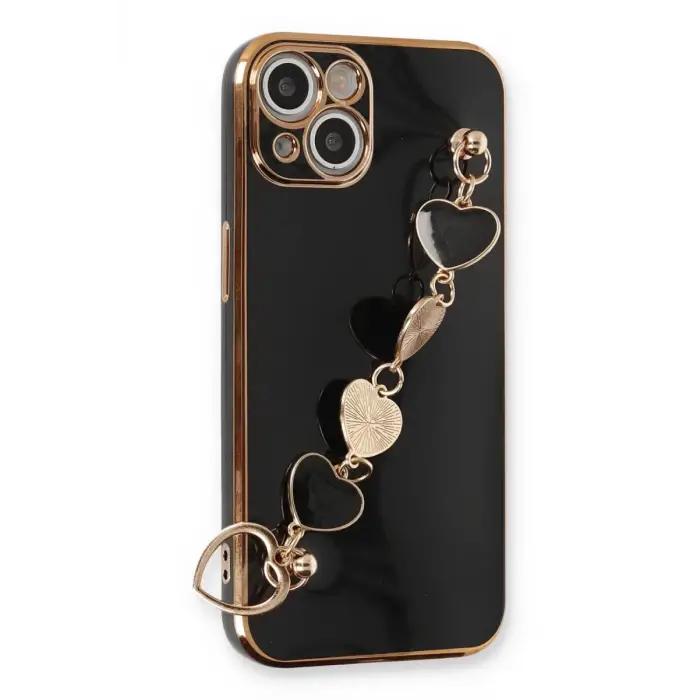 Newface Apple iPhone 14 Kılıf Esila Silikon - Siyah