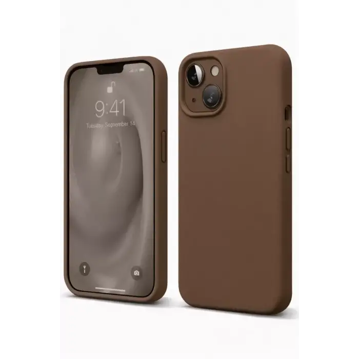 Newface Apple iPhone 14 Kılıf First Silikon - Kahverengi