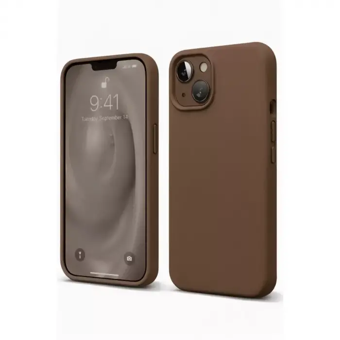Newface Apple iPhone 14 Kılıf First Silikon - Kahverengi