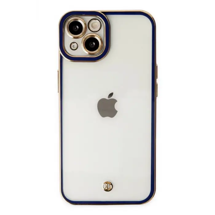 Newface Apple iPhone 14 Plus Kılıf Liva Lens Silikon - Mavi