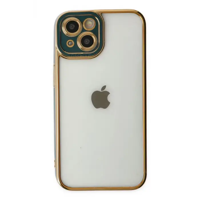 Newface Apple iPhone 14 Plus Kılıf Liva Lens Silikon - Yeşil