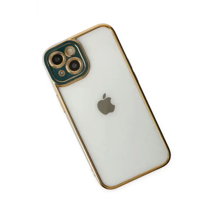 Newface Apple iPhone 14 Plus Kılıf Liva Lens Silikon - Yeşil
