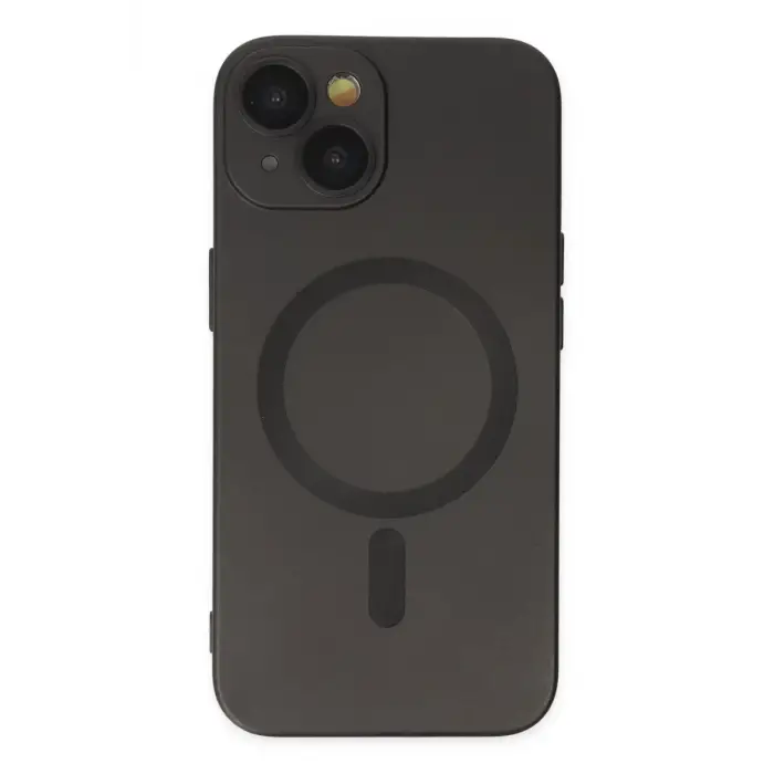 Newface Apple iPhone 14 Plus Kılıf Moshi Lens Magneticsafe Silikon - Siyah