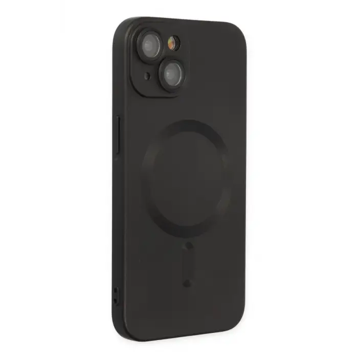 Newface Apple iPhone 14 Plus Kılıf Moshi Lens Magneticsafe Silikon - Siyah