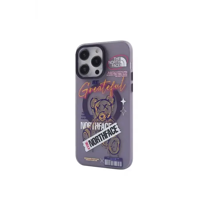 Newface Apple iPhone 14 Pro Kılıf Apollo Magneticsafe Desenli Kapak - Apollo Mor - 2