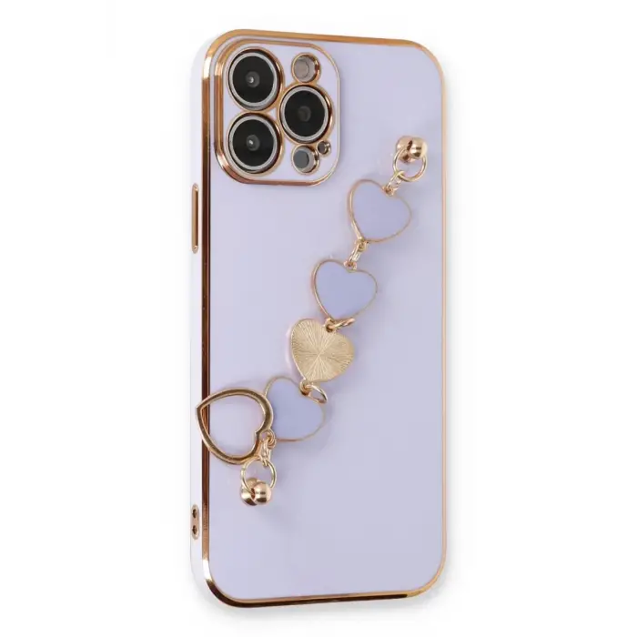 Newface Apple iPhone 14 Pro Kılıf Esila Silikon - Lila