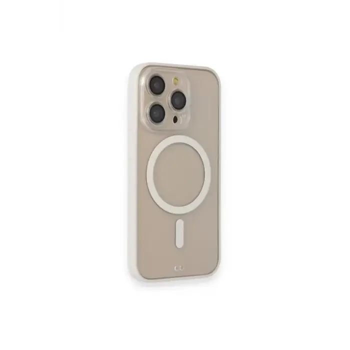 Newface Apple iPhone 14 Pro Kılıf Grand Magneticsafe Kapak - Beyaz