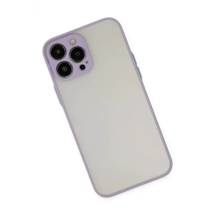 Newface Apple iPhone 14 Pro Kılıf Montreal Silikon Kapak - Mor