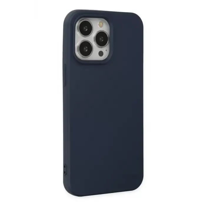 Newface Apple iPhone 14 Pro Kılıf Nano içi Kadife Silikon - Lacivert