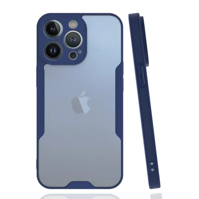 Newface Apple iPhone 14 Pro Kılıf Platin Silikon - Lacivert