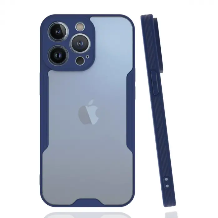 Newface Apple iPhone 14 Pro Kılıf Platin Silikon - Lacivert