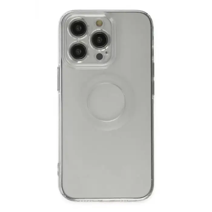 Newface Apple iPhone 14 Pro Kılıf Santa Lens Silikon - Şeffaf