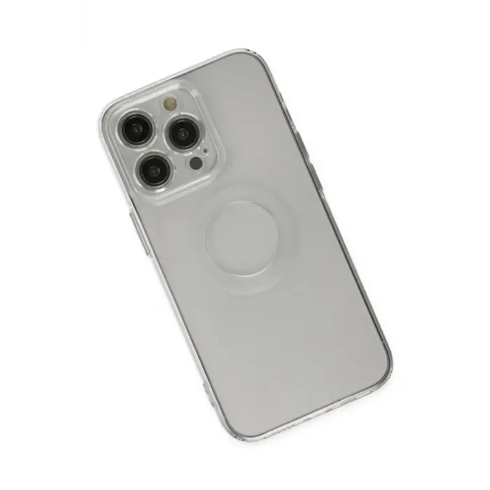 Newface Apple iPhone 14 Pro Kılıf Santa Lens Silikon - Şeffaf