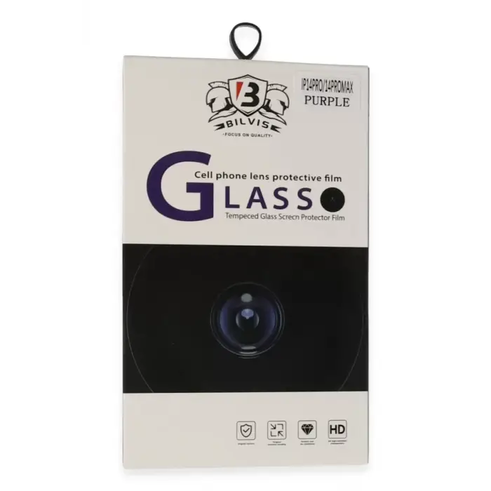 Newface Apple iPhone 14 Pro Max Bilvis Titan Kamera Lens - Derin Mor