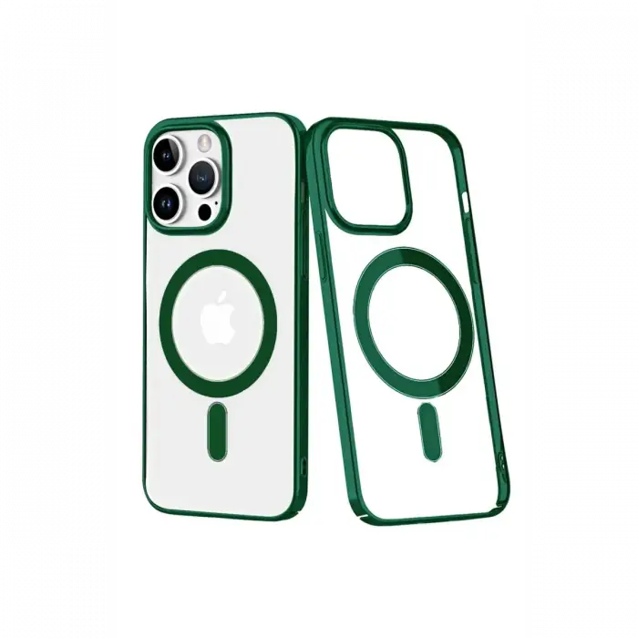 Newface Apple iPhone 14 Pro Max Kılıf Element Magneticsafe Sert Kapak - Köknar Yeşili
