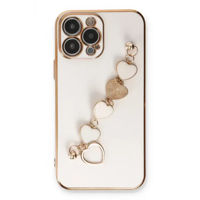 Newface Apple iPhone 14 Pro Max Kılıf Esila Silikon - Beyaz