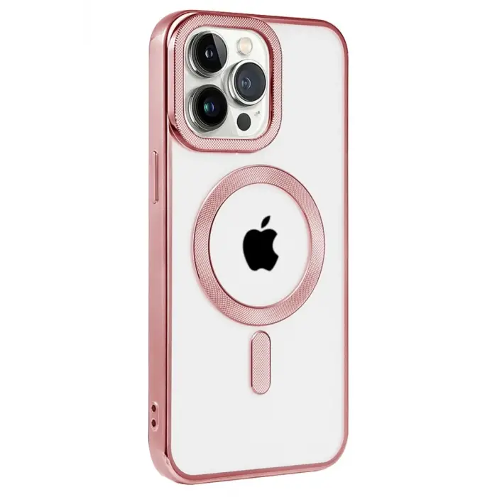 Newface Apple iPhone 14 Pro Max Kılıf Kronos Magsafe Kapak - Rose Gold