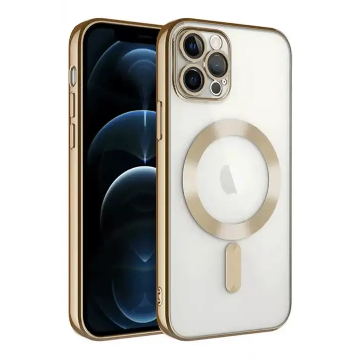 Newface Apple iPhone 14 Pro Max Kılıf Kross Magneticsafe Kapak - Gold