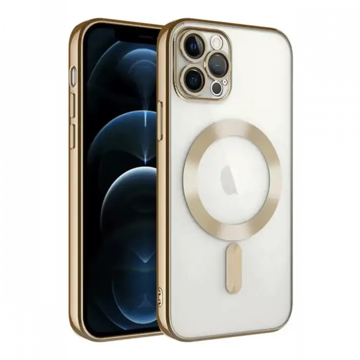 Newface Apple iPhone 14 Pro Max Kılıf Kross Magneticsafe Kapak - Gold
