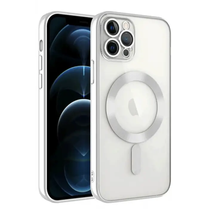 Newface Apple iPhone 14 Pro Max Kılıf Kross Magneticsafe Kapak - Gümüş