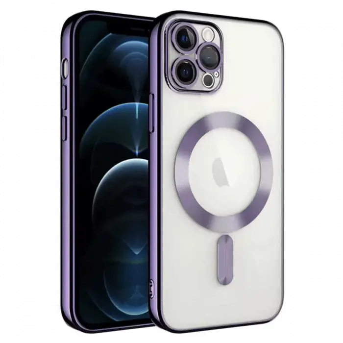 Newface Apple iPhone 14 Pro Max Kılıf Kross Magneticsafe Kapak - Mor