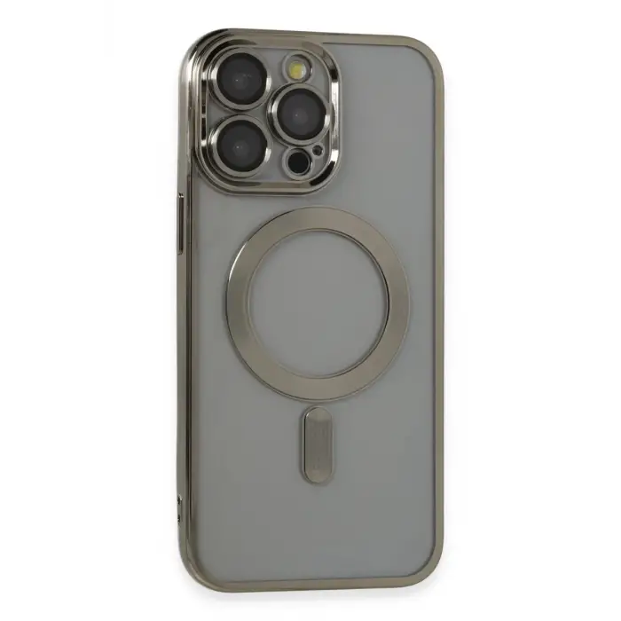 Newface Apple iPhone 14 Pro Max Kılıf Kross Magneticsafe Kapak - Titan Gri