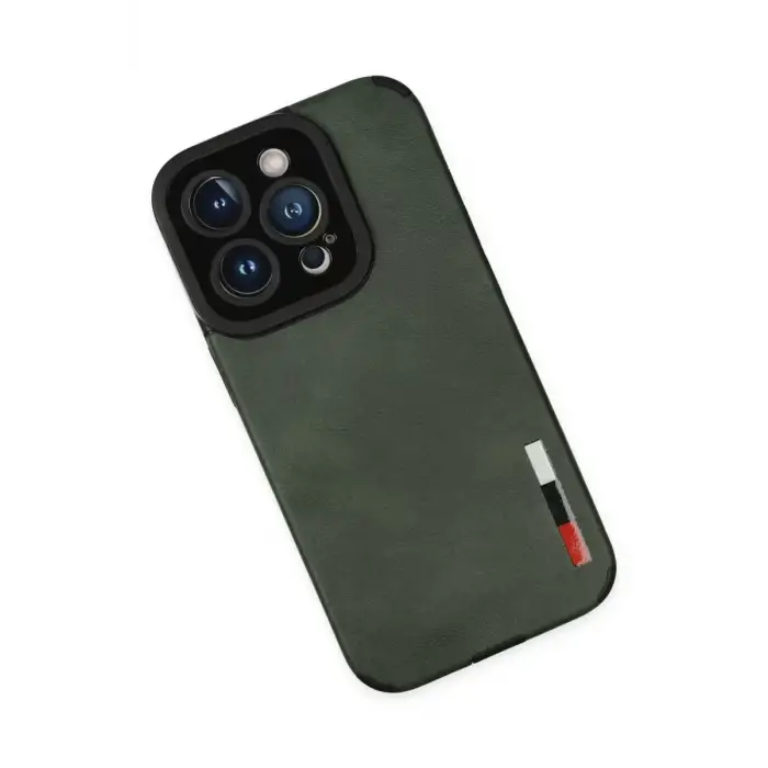 Newface Apple iPhone 14 Pro Max Kılıf Loop Deri Silikon - Yeşil