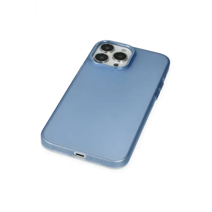 Newface Apple iPhone 14 Pro Max Kılıf Modos Metal Kapak - Mavi